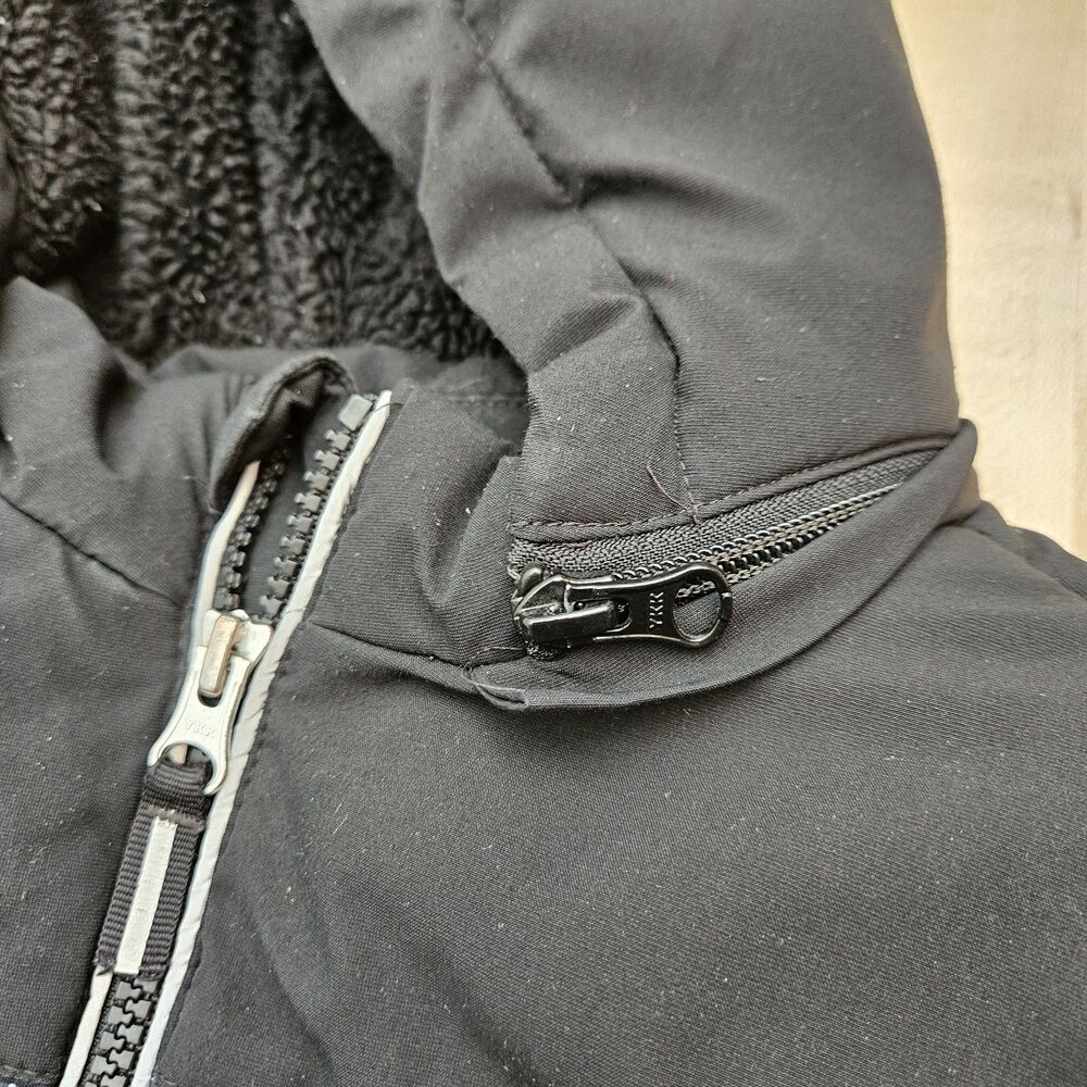 MEMBERS MARK Boys SZ 6 Puffer Jacket Black Warm Removable Hood Coat Fleece - Picture 2 of 8